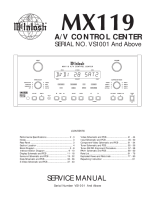 McIntosh MX-119 - Service manual
